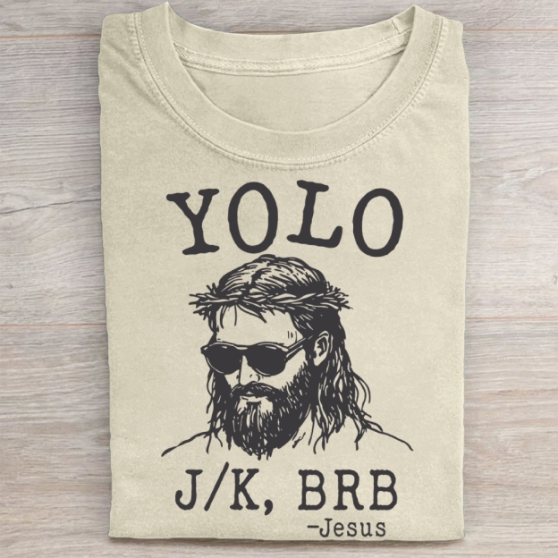  Funny Jesus  Washed Tee 