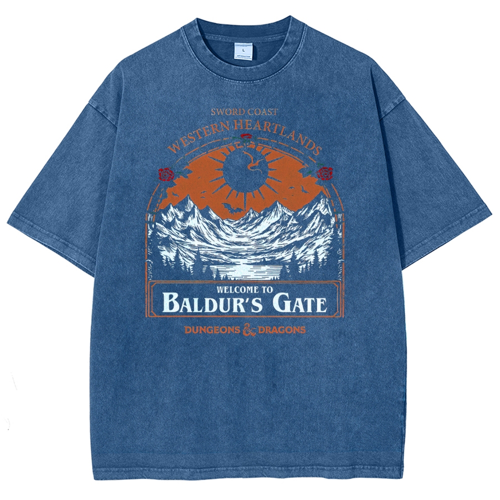 "Welcome to Baldur's Gate" Sword Coast Washed T-Shirt
