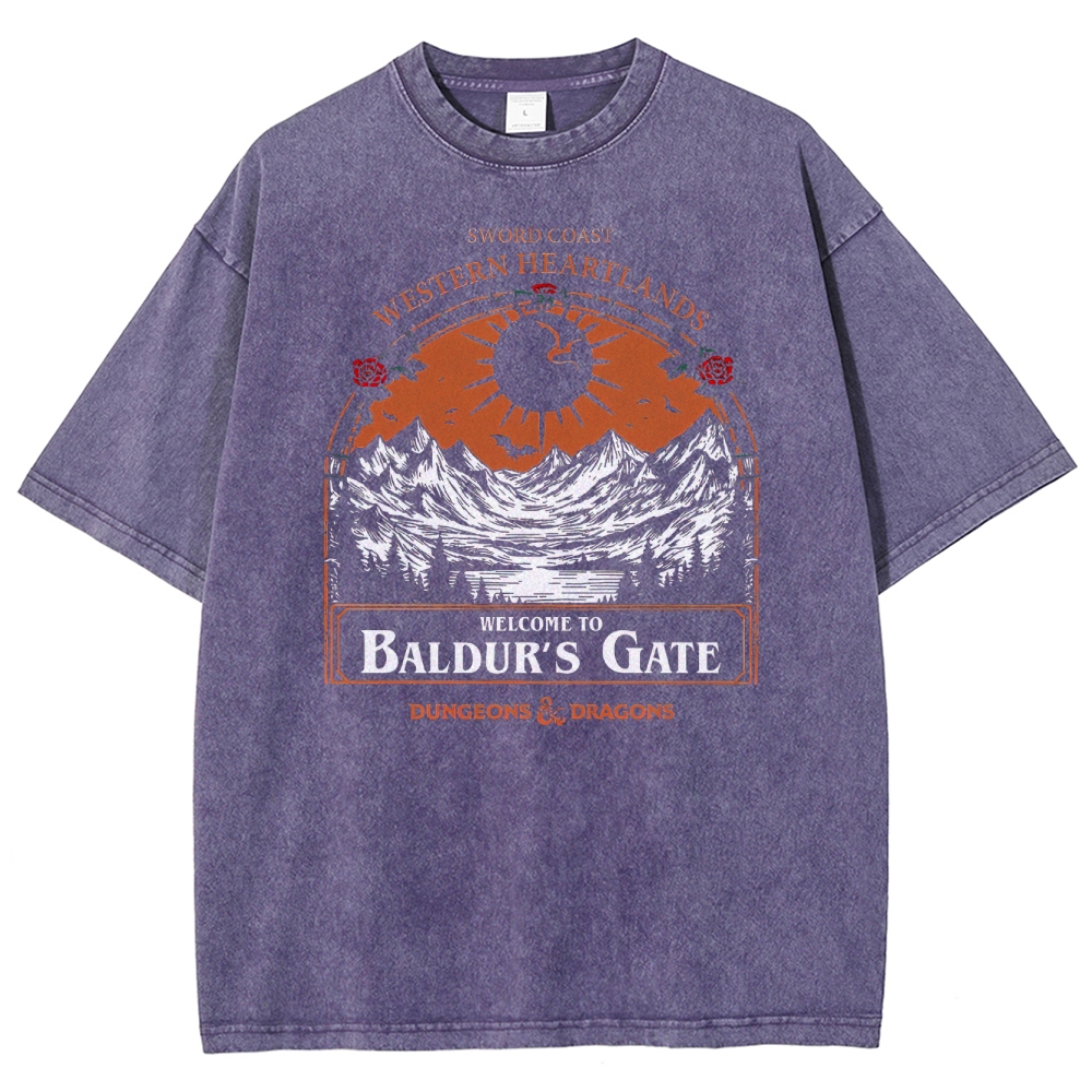 "Welcome to Baldur's Gate" Sword Coast Washed T-Shirt