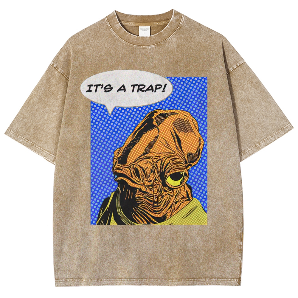 "It's A Trap!" Ackbar Pop Art Washed T-Shirt