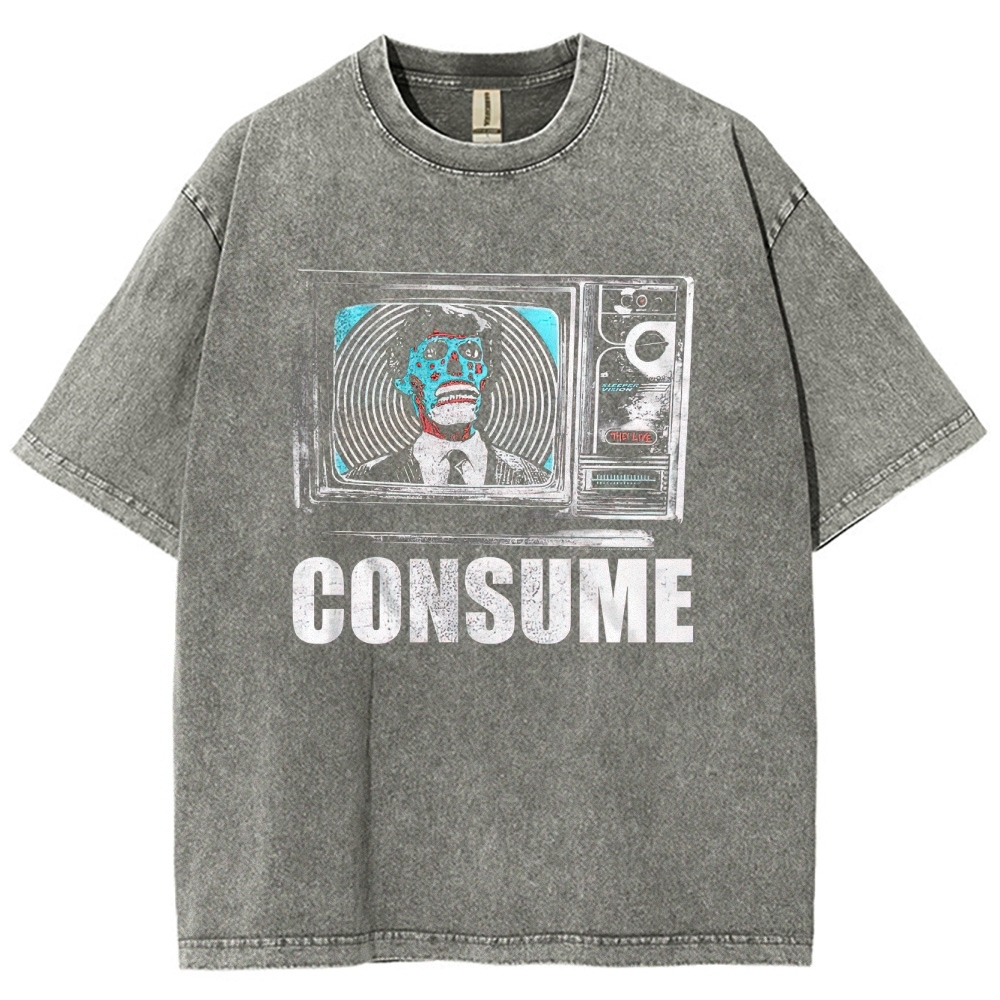 "CONSUME" They Live Washed T-Shirt