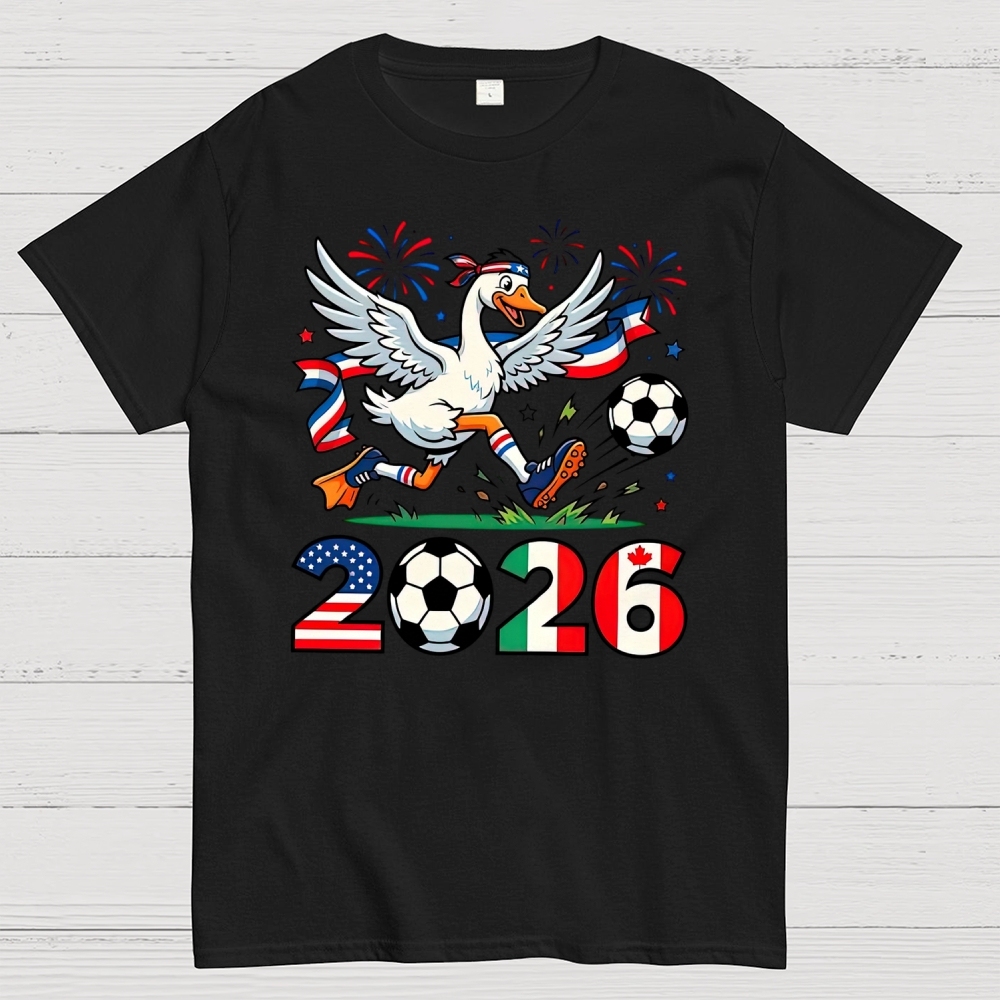 World Cup Funny 2026 Soccer GooseCotton T-shirt 