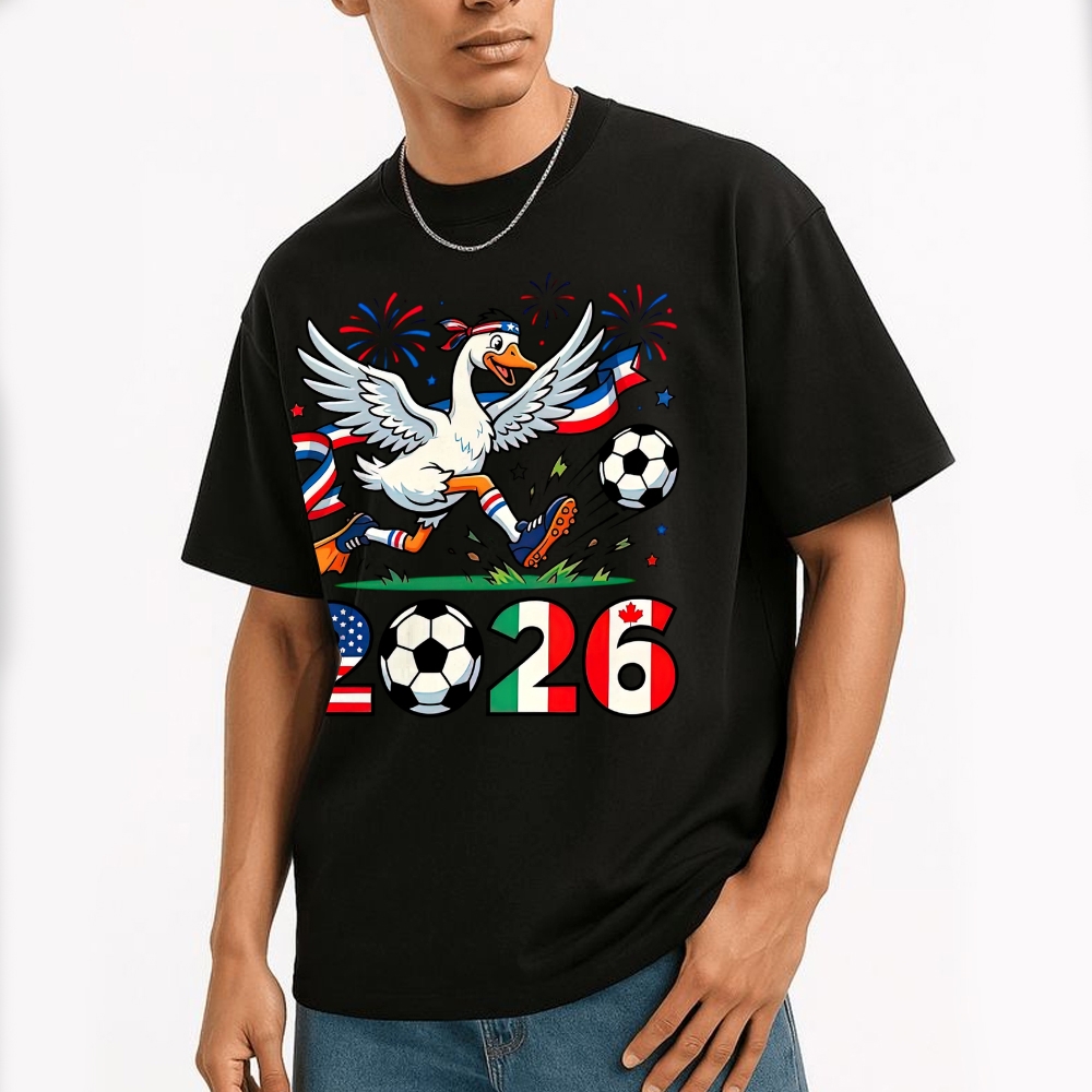 World Cup Funny 2026 Soccer GooseCotton T-shirt 