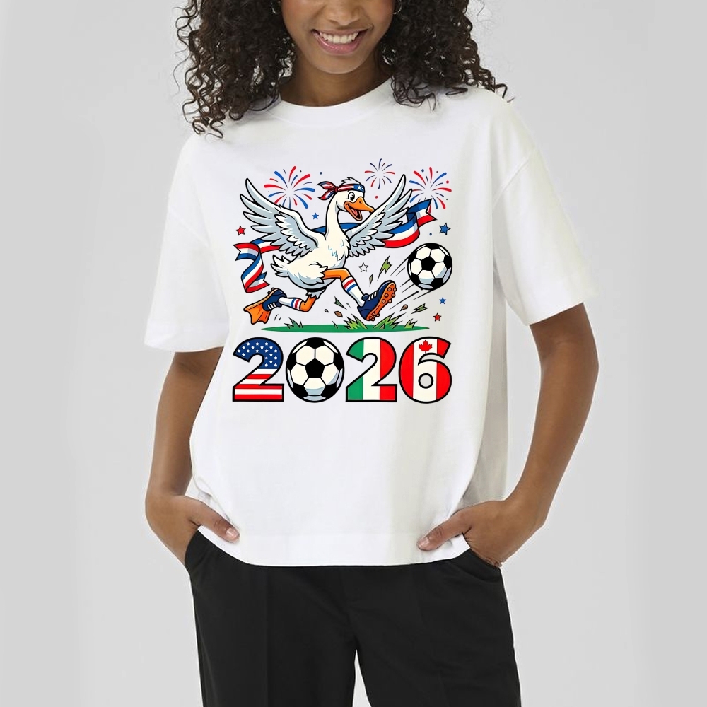 World Cup Funny 2026 Soccer GooseCotton T-shirt 