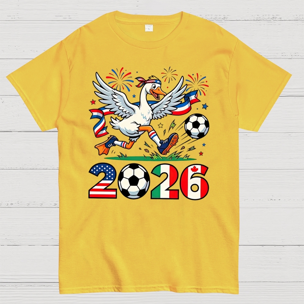 World Cup Funny 2026 Soccer GooseCotton T-shirt 