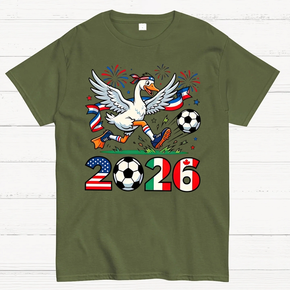 World Cup Funny 2026 Soccer GooseCotton T-shirt 