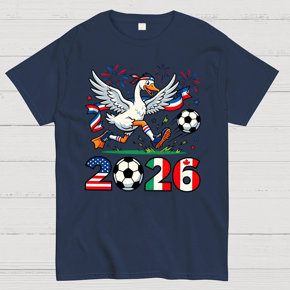 World Cup Funny 2026 Soccer GooseCotton T-shirt 