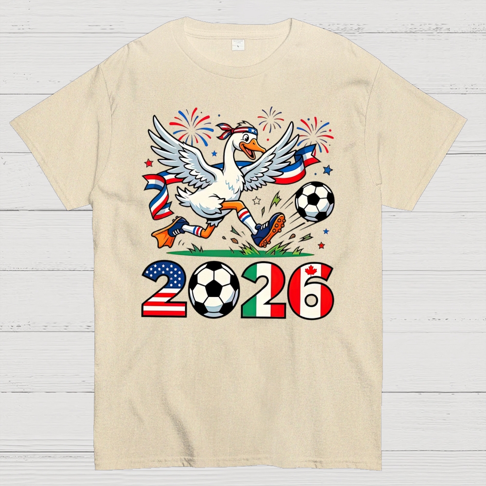 World Cup Funny 2026 Soccer GooseCotton T-shirt 