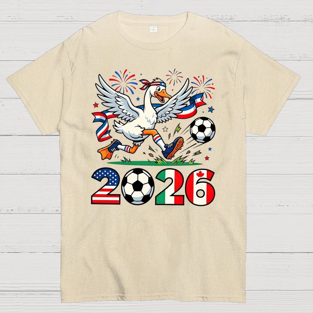 World Cup Funny 2026 Soccer GooseCotton T-shirt 