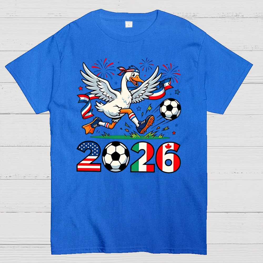 World Cup Funny 2026 Soccer GooseCotton T-shirt 