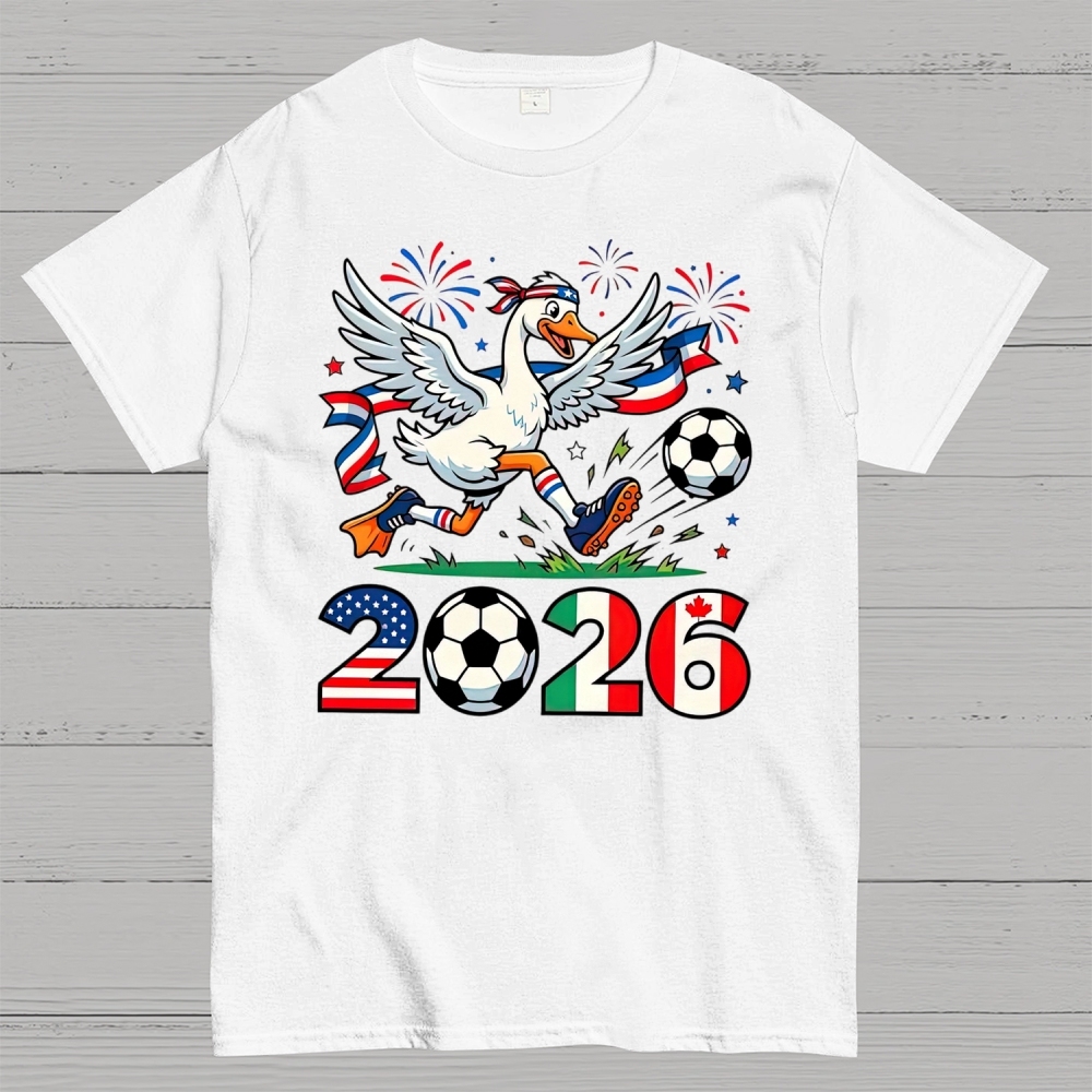 World Cup Funny 2026 Soccer GooseCotton T-shirt 