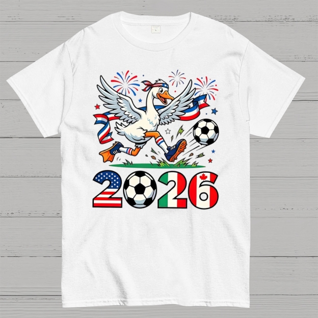 World Cup Funny 2026 Soccer GooseCotton T-shirt 