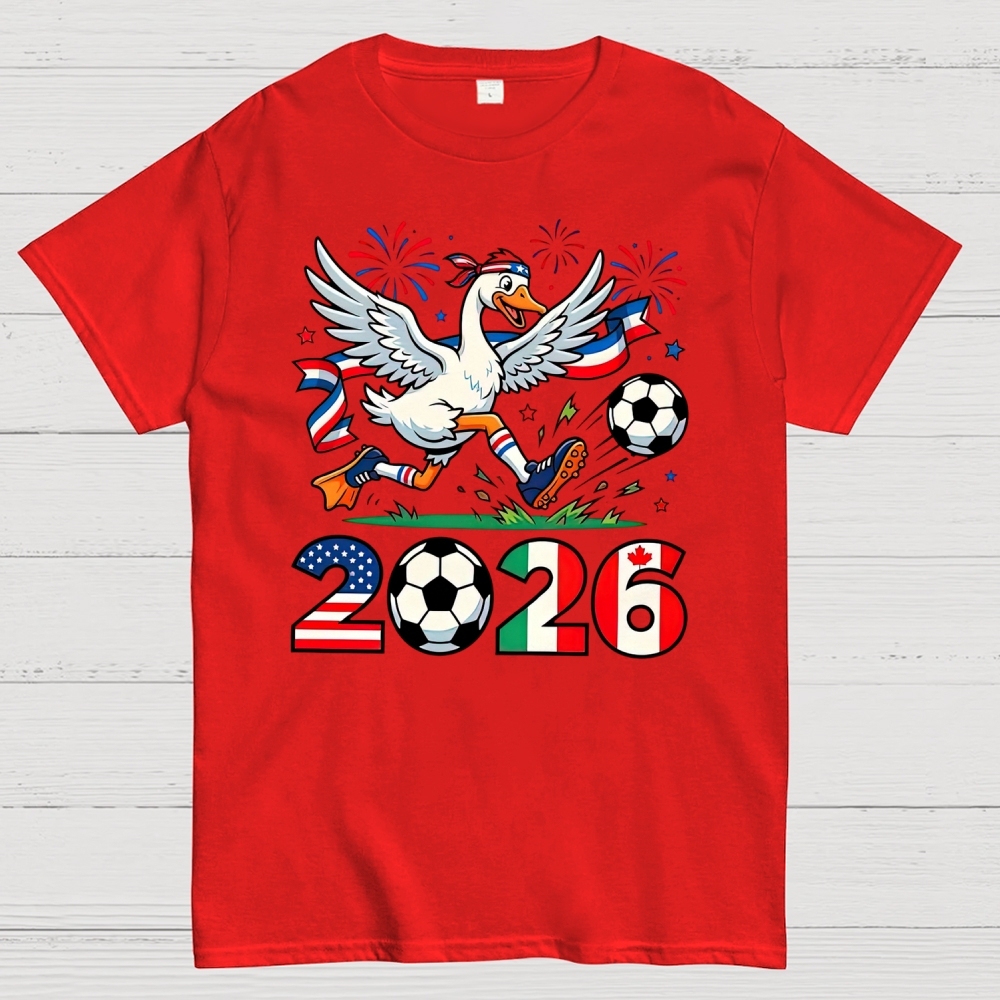 World Cup Funny 2026 Soccer GooseCotton T-shirt