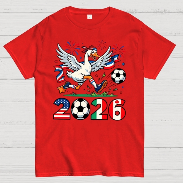World Cup Funny 2026 Soccer GooseCotton T-shirt 