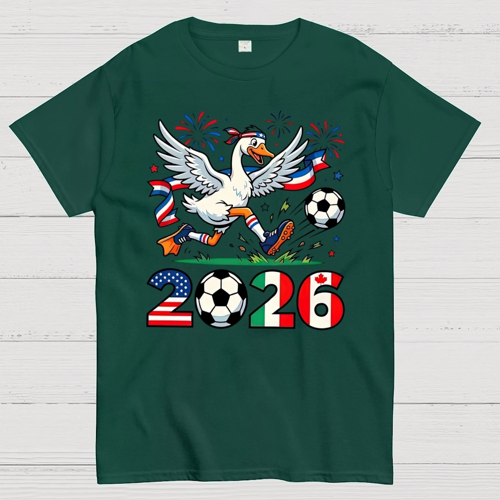World Cup Funny 2026 Soccer GooseCotton T-shirt 