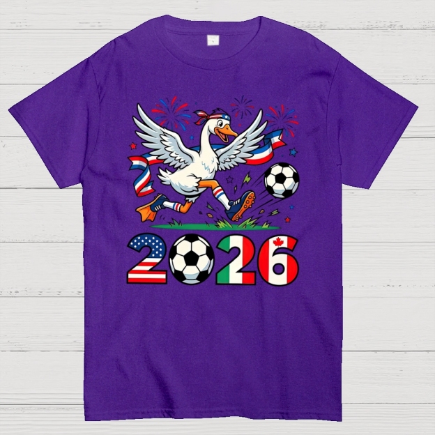 World Cup Funny 2026 Soccer GooseCotton T-shirt 