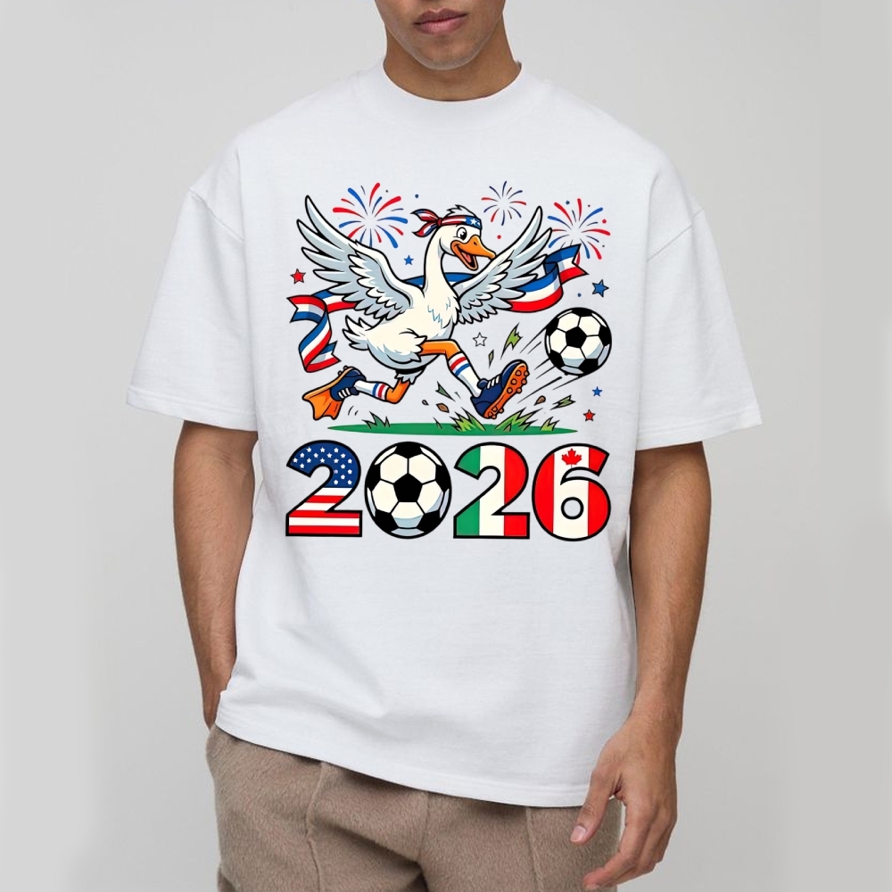 World Cup Funny 2026 Soccer GooseCotton T-shirt 