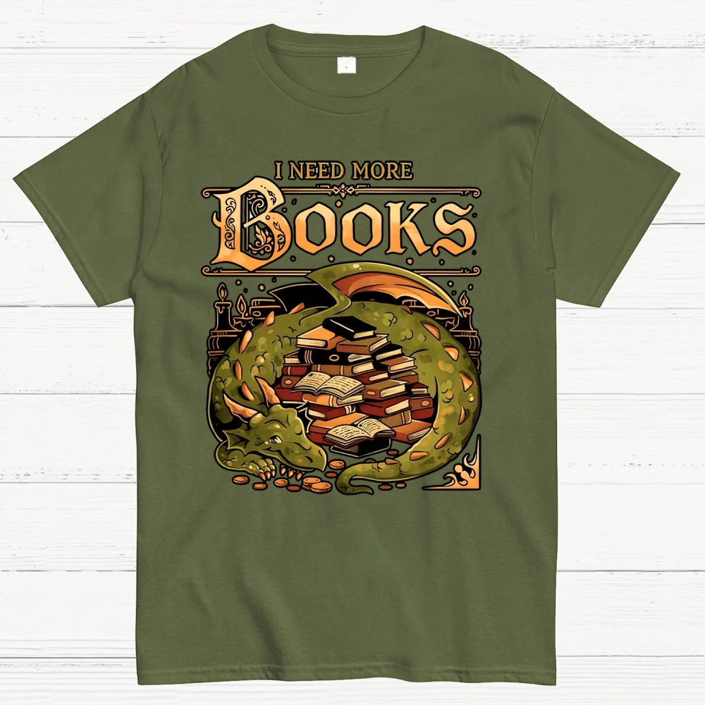 I Need More Books Cotton T-shirt 