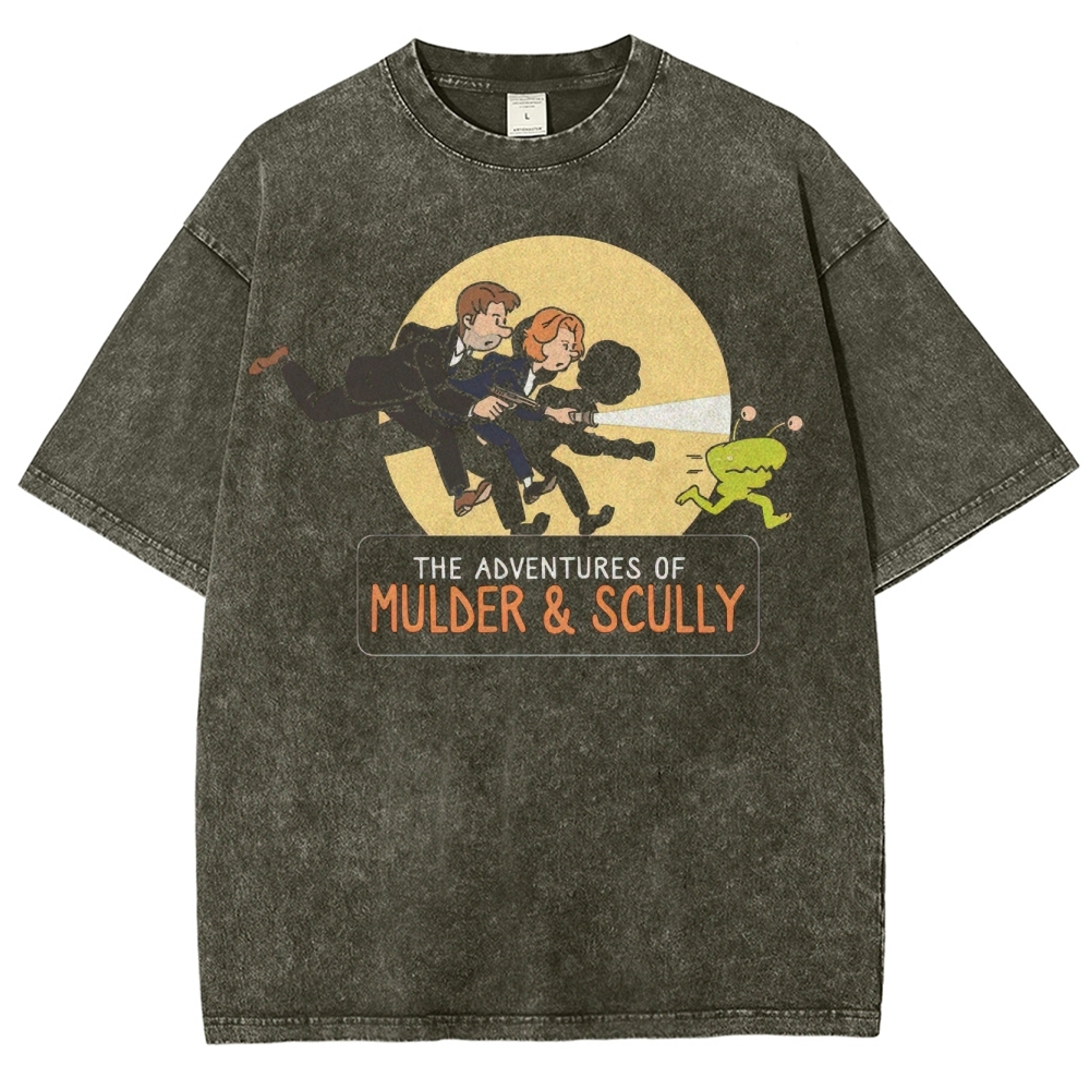 Cartoon Paranormal Adventure Washed T-Shirt