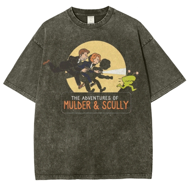 Cartoon Paranormal Adventure Washed T-Shirt