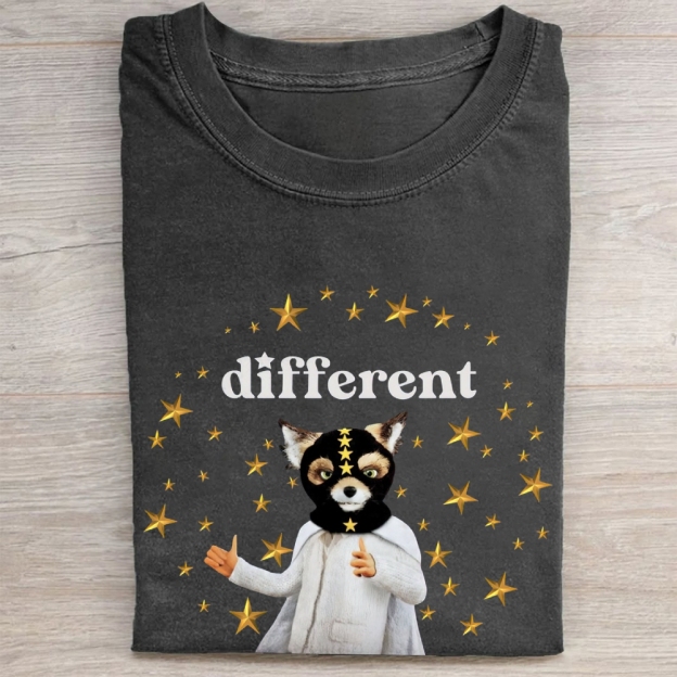 "Different" Fantastic Mr. Fox Starry Vintage Washed Tee
