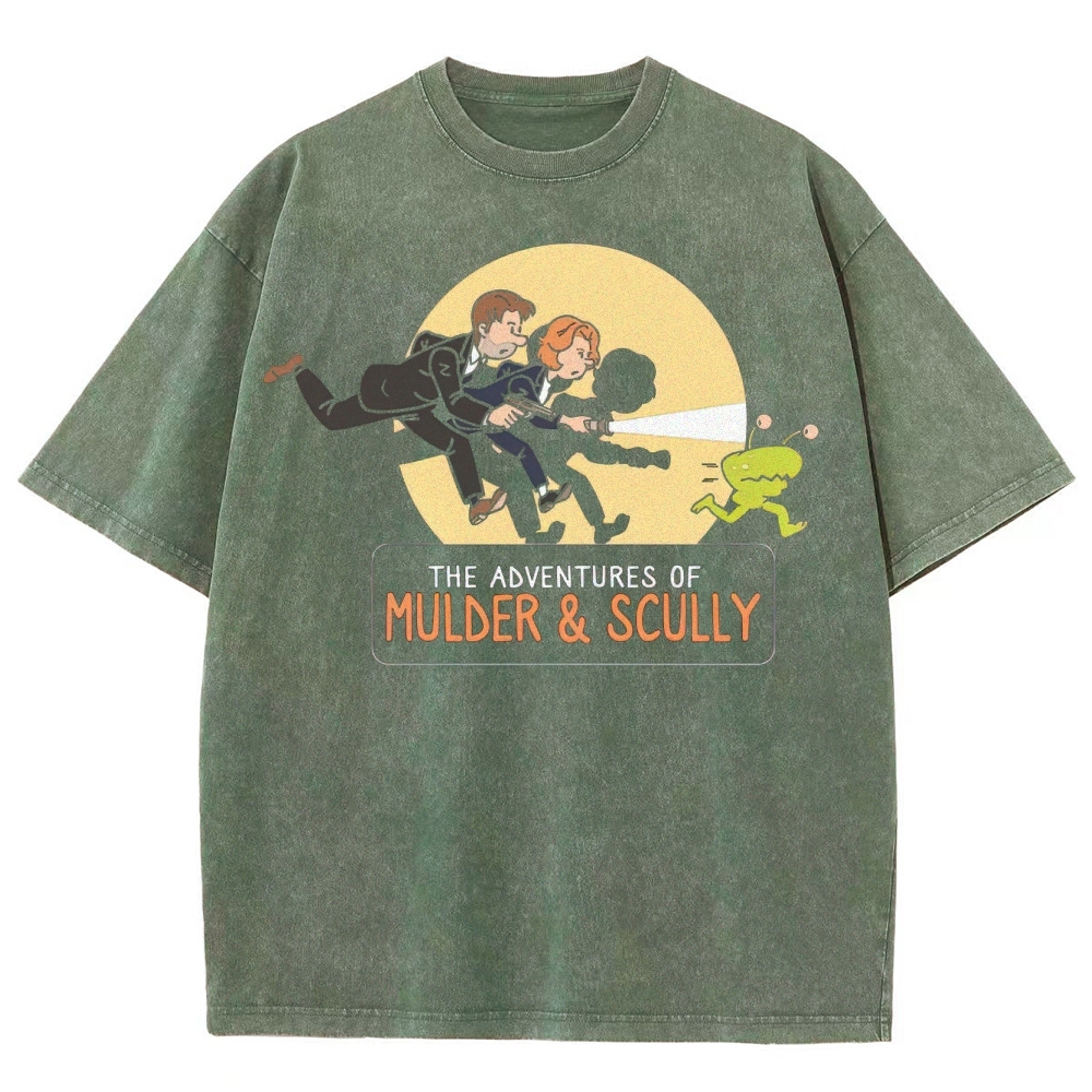 Cartoon Paranormal Adventure Washed T-Shirt