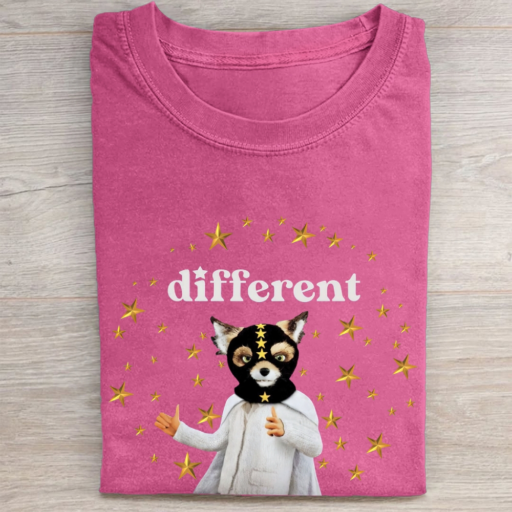 "Different" Fantastic Mr. Fox Starry Vintage Washed Tee