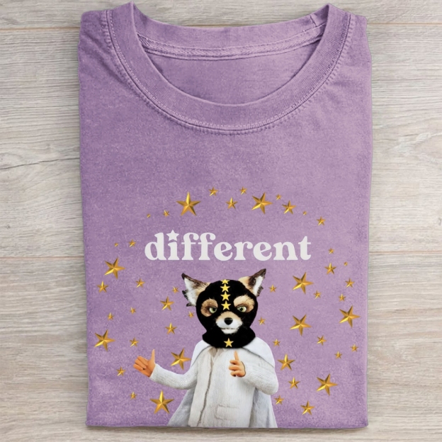 "Different" Fantastic Mr. Fox Starry Vintage Washed Tee