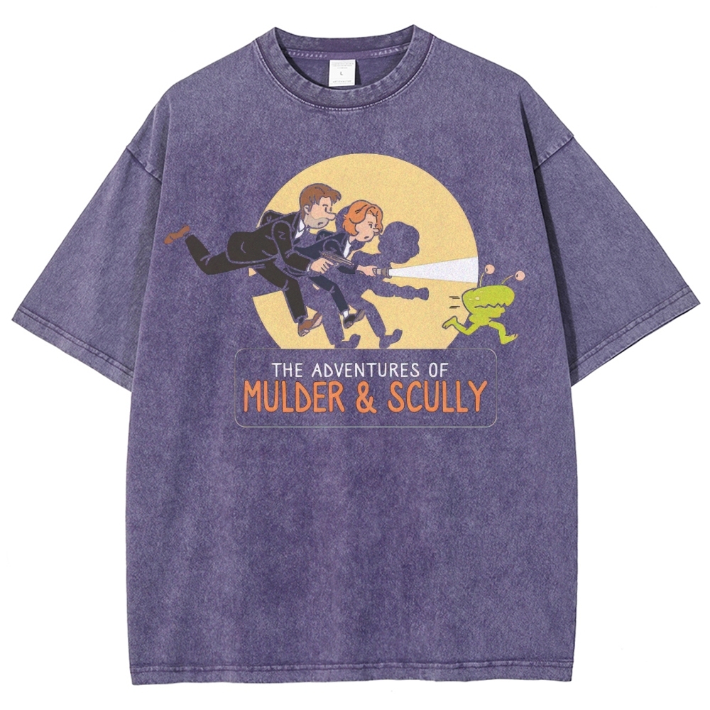 Cartoon Paranormal Adventure Washed T-Shirt