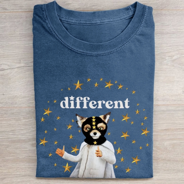 "Different" Fantastic Mr. Fox Starry Vintage Washed Tee