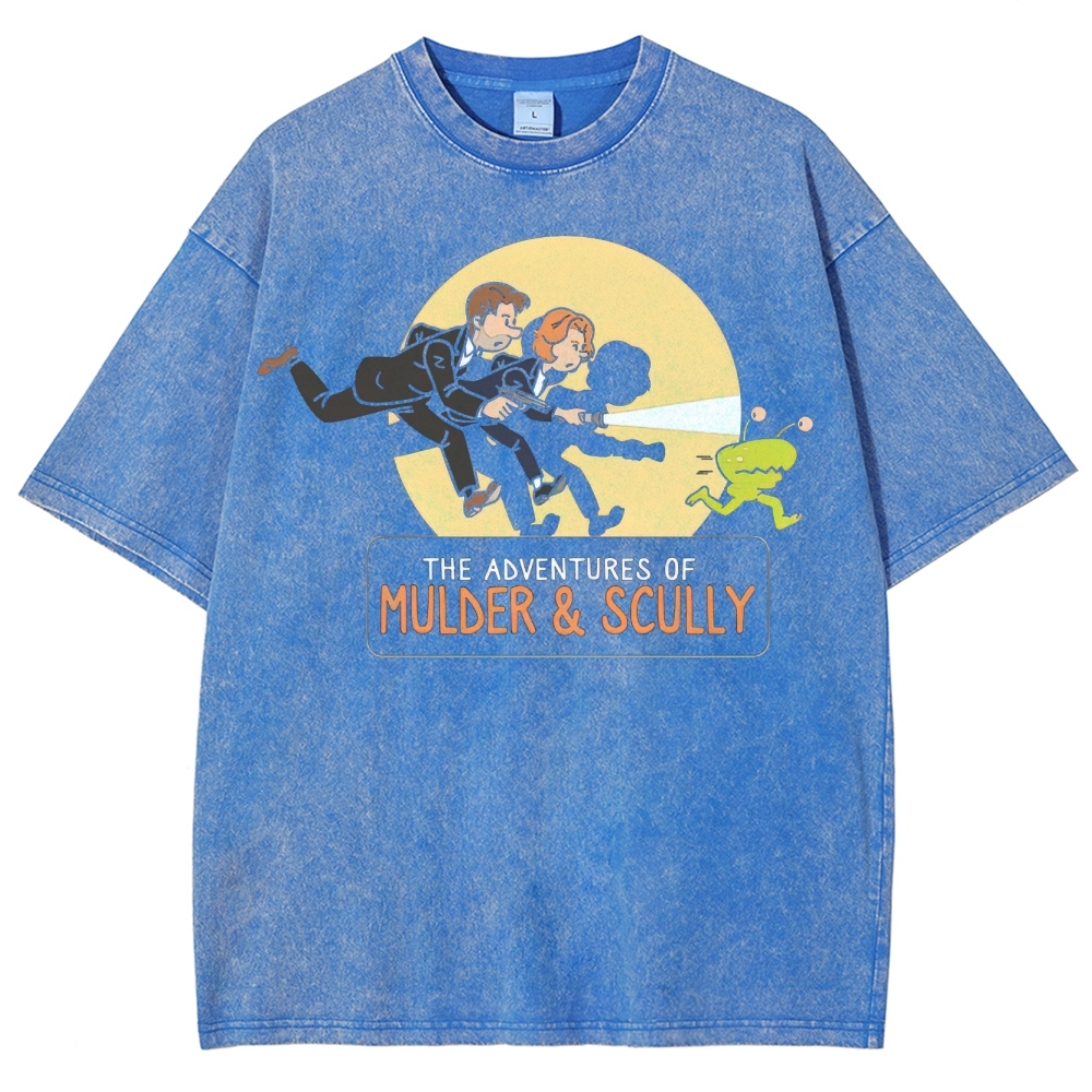 Cartoon Paranormal Adventure Washed T-Shirt