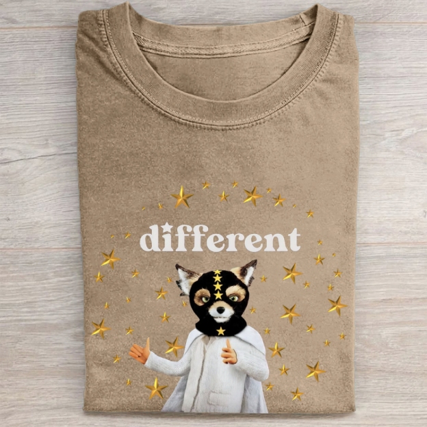 "Different" Fantastic Mr. Fox Starry Vintage Washed Tee