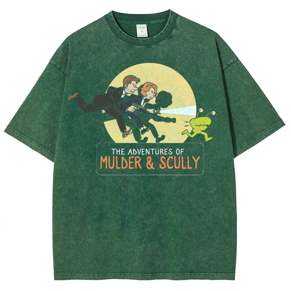 Cartoon Paranormal Adventure Washed T-Shirt