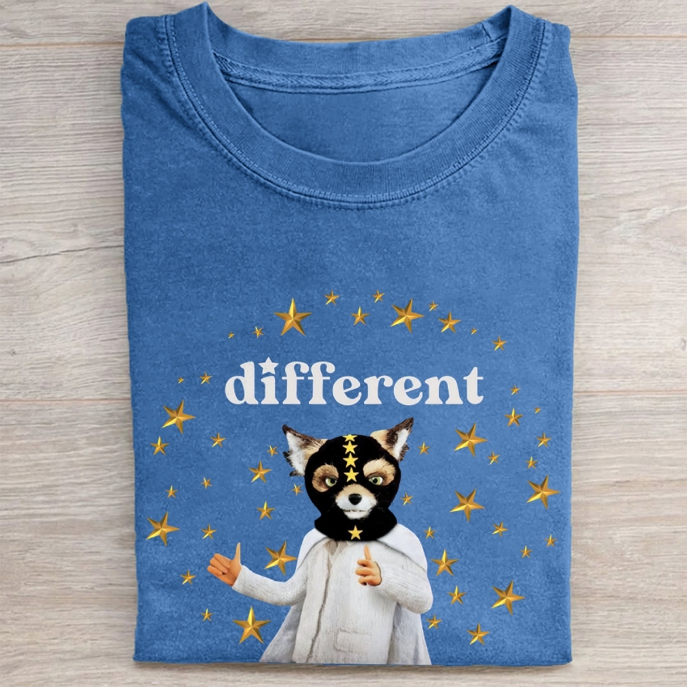 "Different" Fantastic Mr. Fox Starry Vintage Washed Tee
