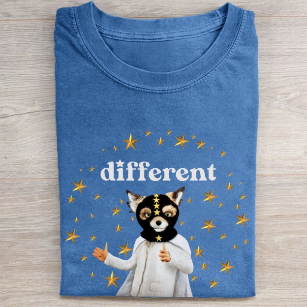 "Different" Fantastic Mr. Fox Starry Vintage Washed Tee