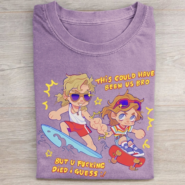 "This Could Have Been Us" Stranger Things Surf Skate Vintage Washed Tee