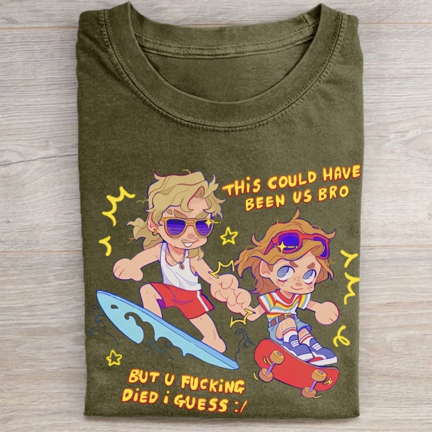 "This Could Have Been Us" Stranger Things Surf Skate Vintage Washed Tee