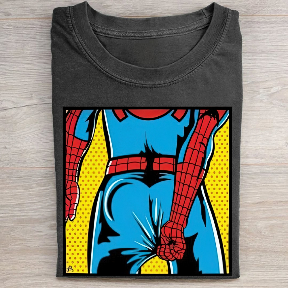"Spider-Booty" Pop Art Spider-Man Vintage Washed Tee
