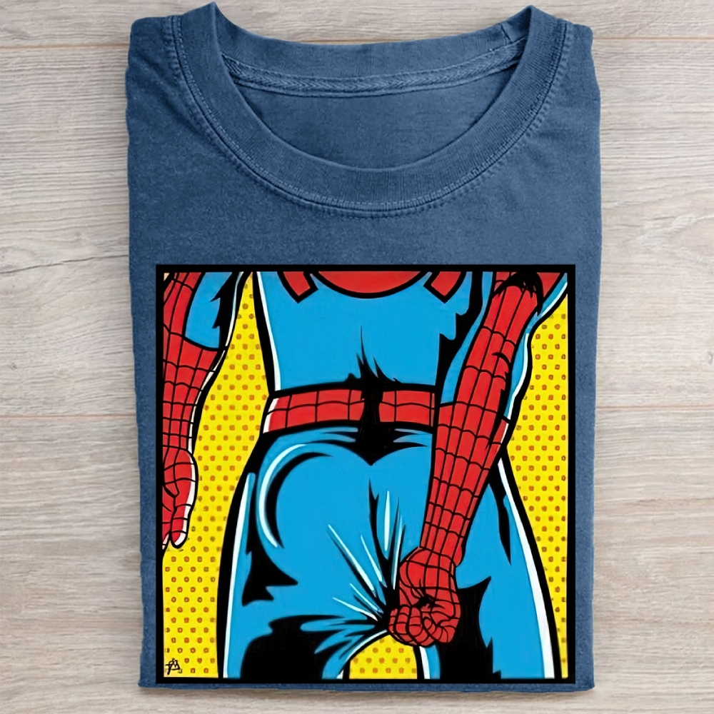 "Spider-Booty" Pop Art Spider-Man Vintage Washed Tee