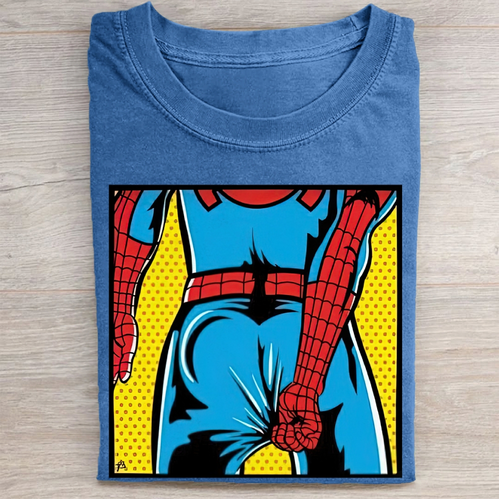 "Spider-Booty" Pop Art Spider-Man Vintage Washed Tee