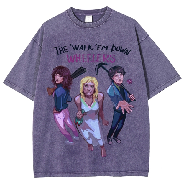 "The Walk 'Em Down Wheelers" Stranger Things Washed T-Shirt