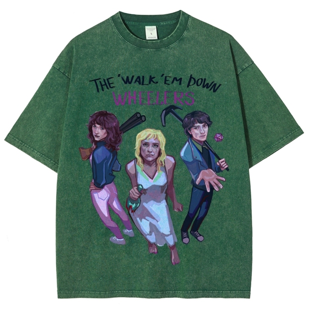 "The Walk 'Em Down Wheelers" Stranger Things Washed T-Shirt
