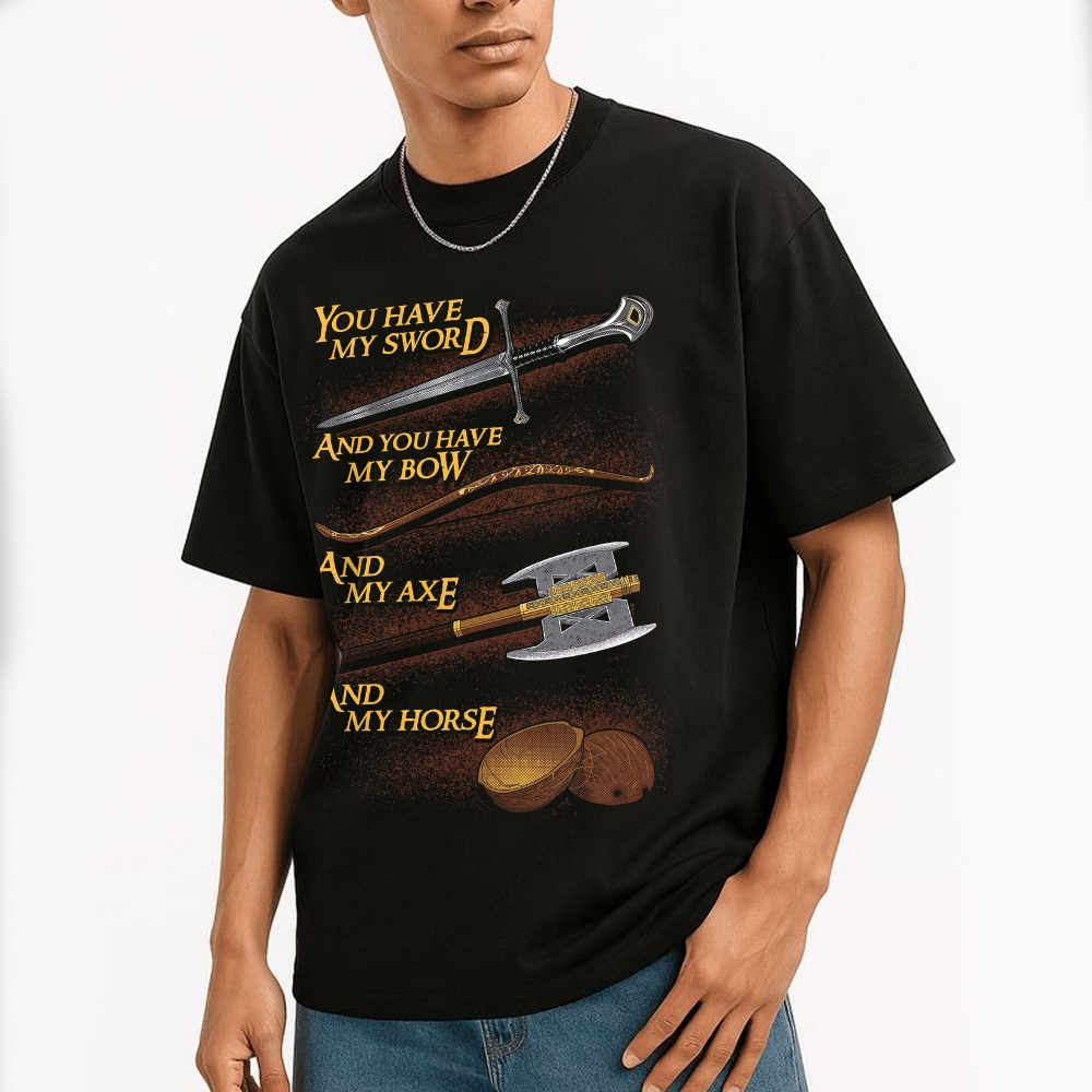 Fantasy Parody Quote Graphic Cotton T-shirt 