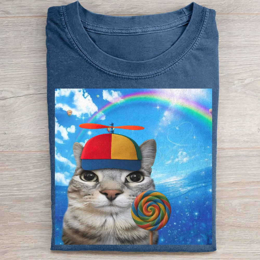 Happy Cat Dreamcore Washed Tee 