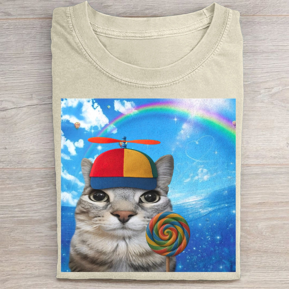 Happy Cat Dreamcore Washed Tee 
