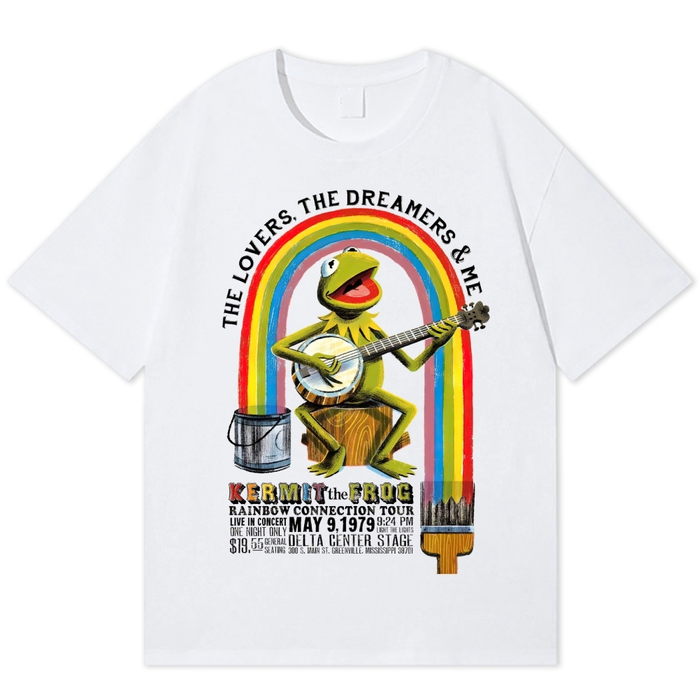 "Rainbow Connection Tour" Kermit the Frog Cotton T-shirt 