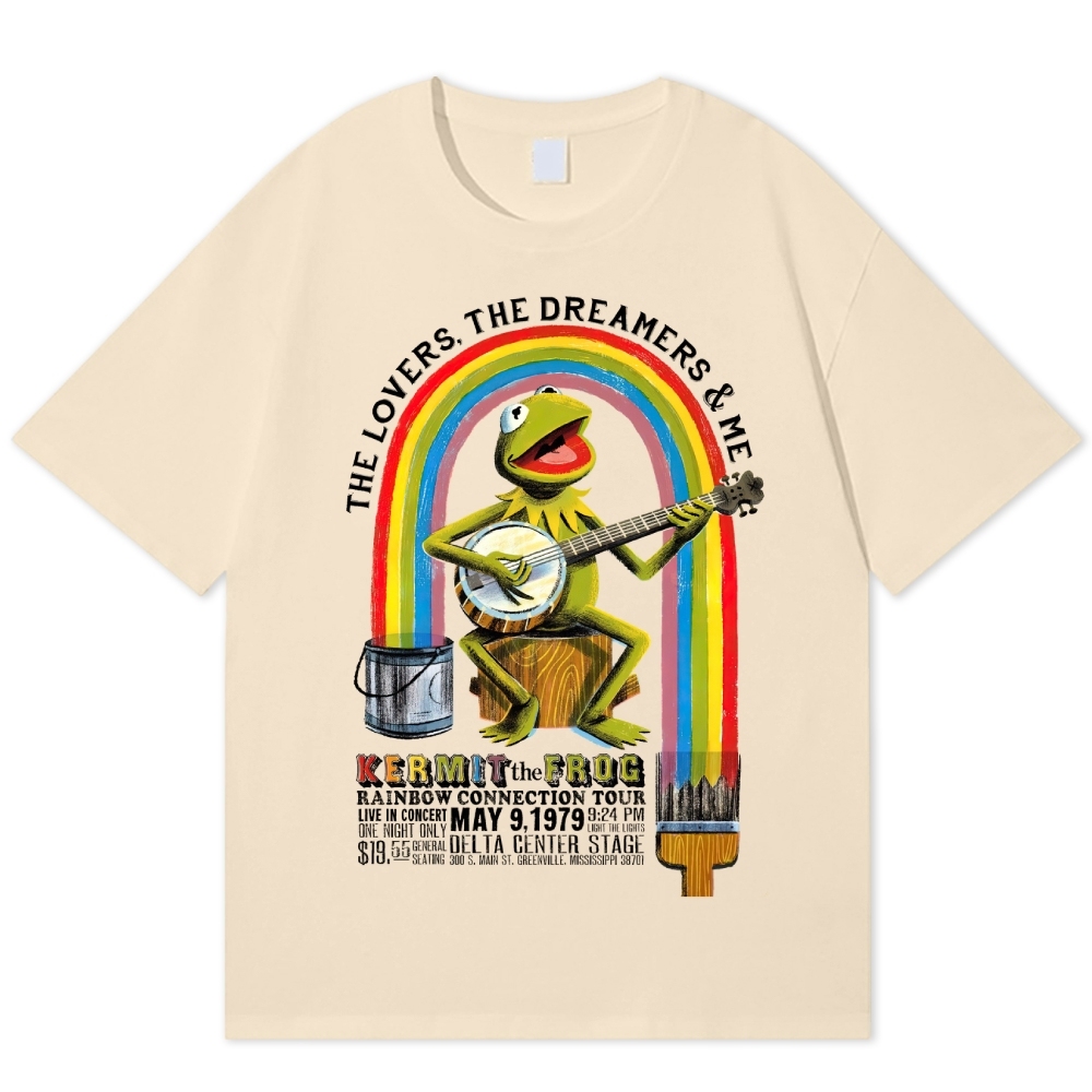 "Rainbow Connection Tour" Kermit the Frog Cotton T-shirt 