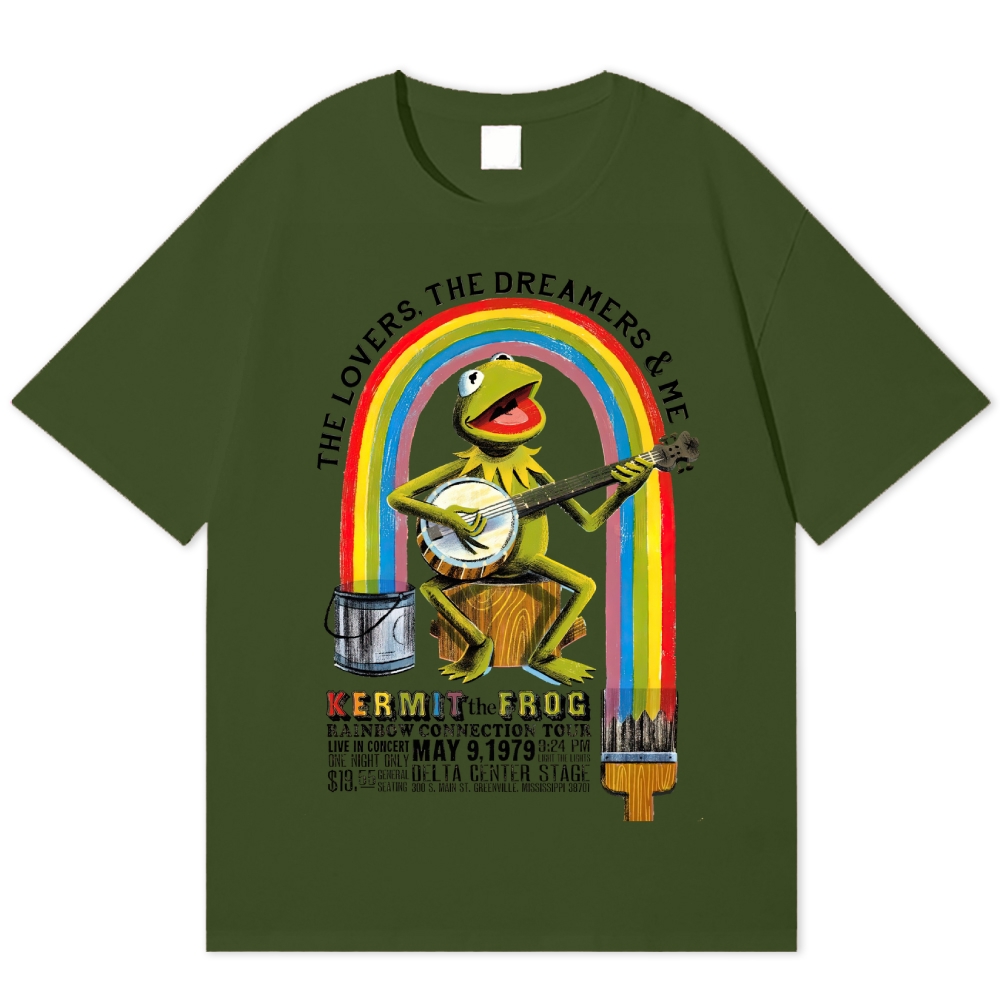 "Rainbow Connection Tour" Kermit the Frog Cotton T-shirt 