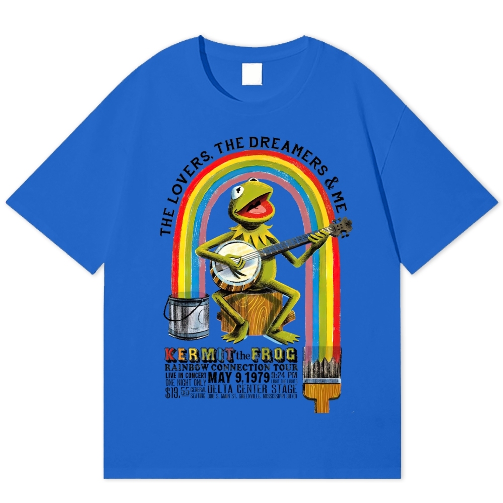 "Rainbow Connection Tour" Kermit the Frog Cotton T-shirt 