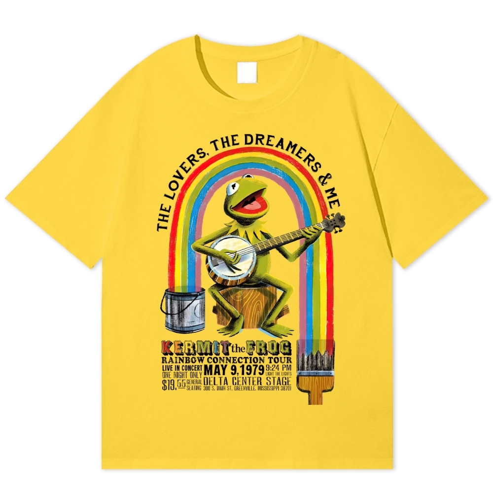 "Rainbow Connection Tour" Kermit the Frog Cotton T-shirt 